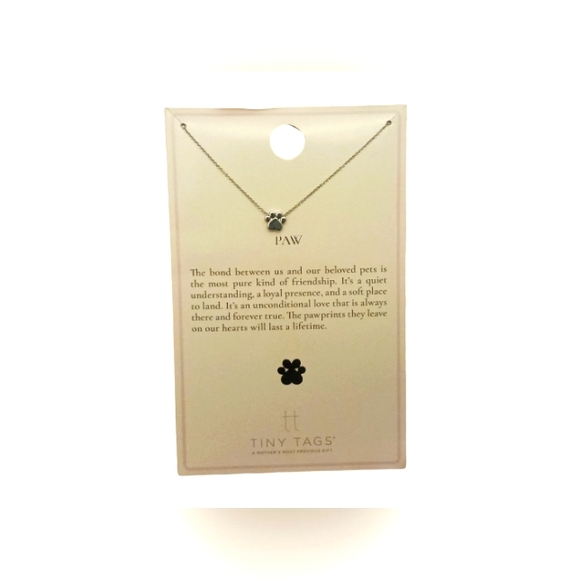 tiny tags Jewelry - 🐾NWT SILVER-PLATINUM ION PLATING WITH BRASS BASE NECKLACE🐾